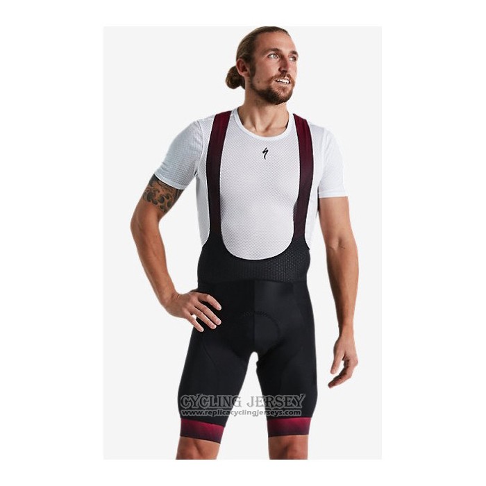 2021 Cycling Jersey Specialized Black Red Short Sleeve And Bib Short