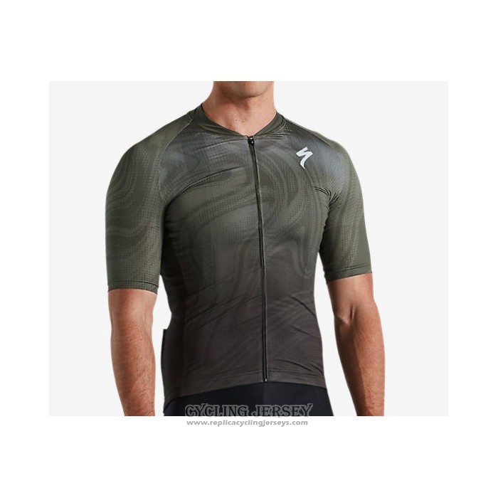 2021 Cycling Jersey Specialized Deep Green Short Sleeve And Bib Short
