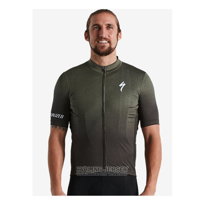 2021 Cycling Jersey Specialized Green Short Sleeve And Bib Short