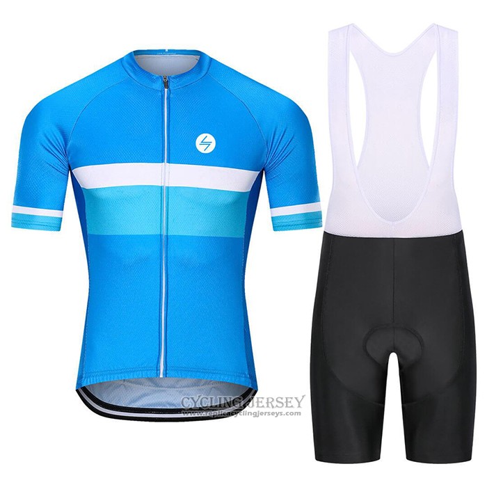 2021 Cycling Jersey Steep Blue Short Sleeve And Bib Short(2)