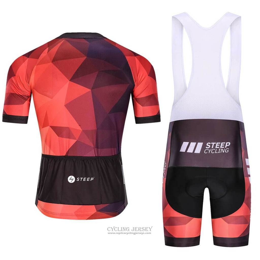 2021 Cycling Jersey Steep Orange Purple Short Sleeve And Bib Short