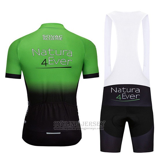 2019 Cycling Jersey Natura 4 Ever Green Black Short Sleeve and Overalls