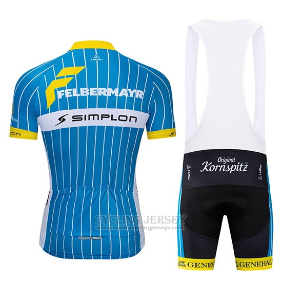 2019 Cycling Jersey Xentis Blue White Short Sleeve and Overalls