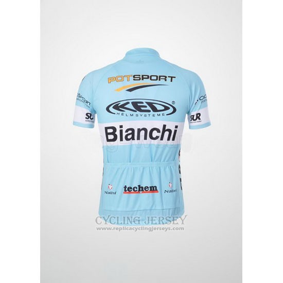 2010 Cycling Jersey Bianchi Light Blue Short Sleeve and Bib Short