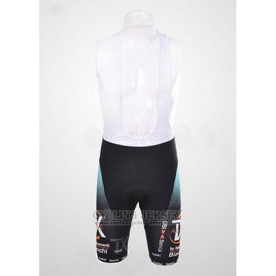 2012 Cycling Jersey Bianchi Black and Orange Short Sleeve and Bib Short
