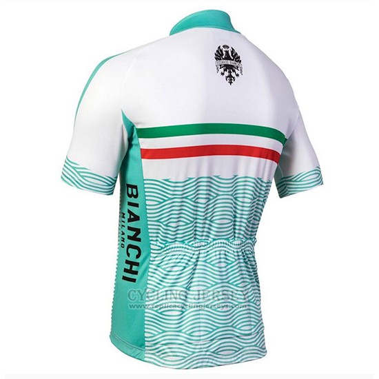 2018 Cycling Jersey Bianchi Attone White and Green Short Sleeve and Bib Short