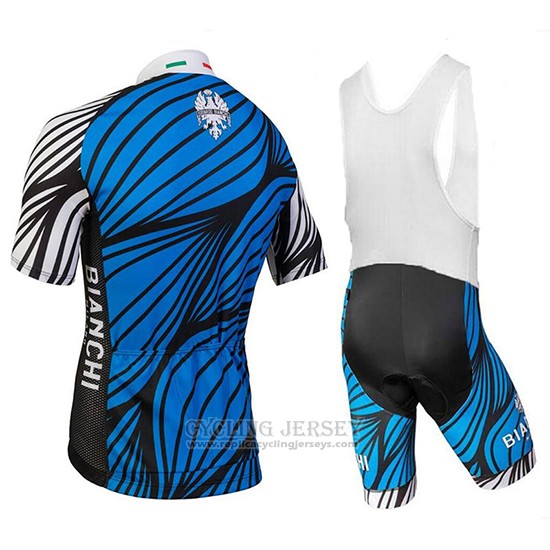 2018 Cycling Jersey Bianchi Caina Blue Short Sleeve and Bib Short