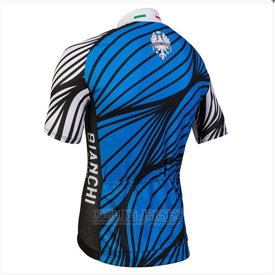 2018 Cycling Jersey Bianchi Caina Blue Short Sleeve and Bib Short