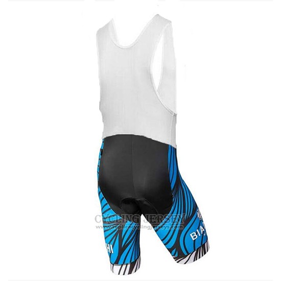 2018 Cycling Jersey Bianchi Caina Blue Short Sleeve and Bib Short