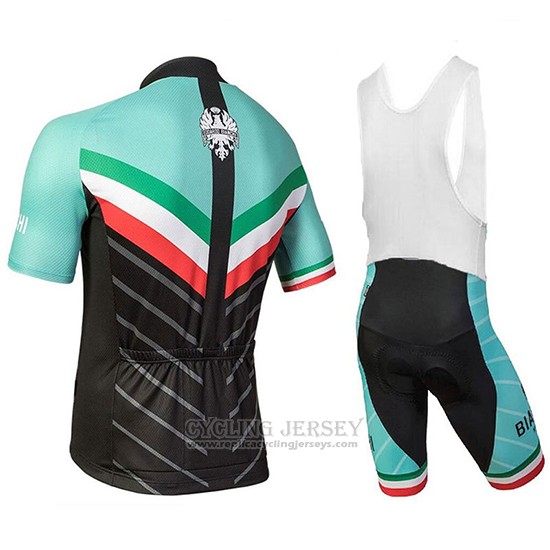 2018 Cycling Jersey Bianchi Tiera Light Green and Black Short Sleeve and Bib Short