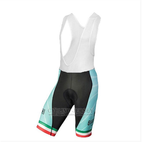 2018 Cycling Jersey Bianchi Tiera Light Green and Black Short Sleeve and Bib Short
