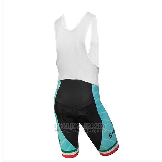 2018 Cycling Jersey Bianchi Tiera Light Green and Black Short Sleeve and Bib Short