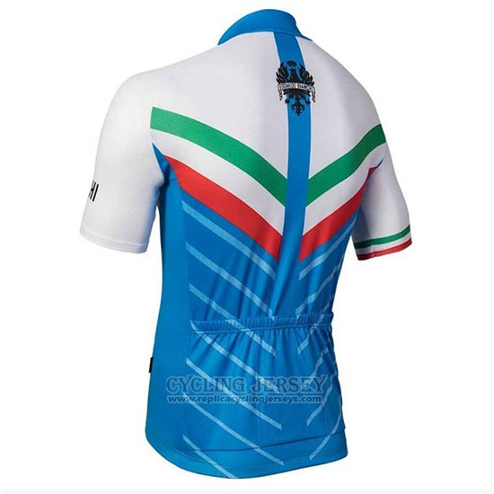 2018 Cycling Jersey Bianchi Tiera White and Blue Short Sleeve and Bib Short