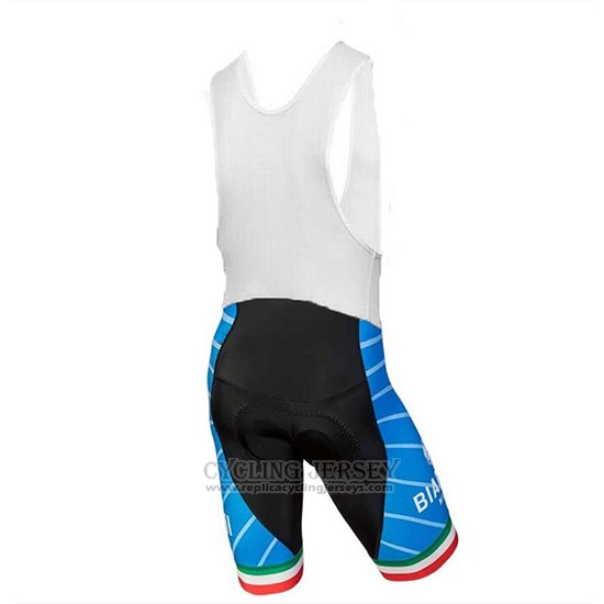 2018 Cycling Jersey Bianchi Tiera White and Blue Short Sleeve and Bib Short
