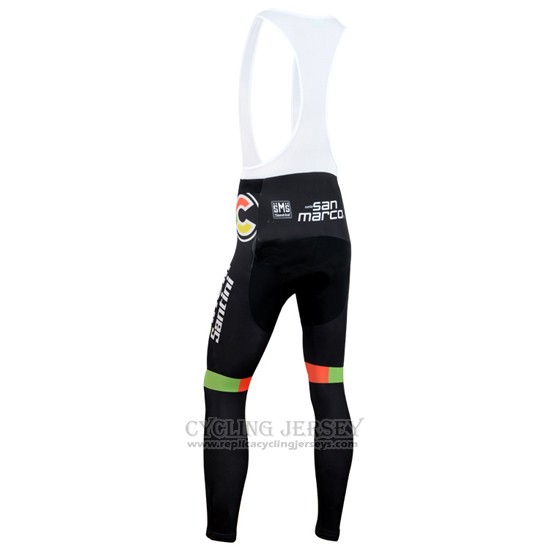 2014 Cycling Jersey Cinelli Santini Black Long Sleeve and Bib Tight