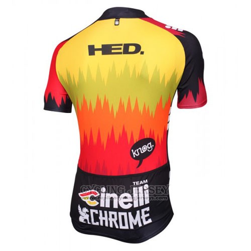 2016 Cycling Jersey Cinelli Chrome Red and Black Short Sleeve and Bib Short