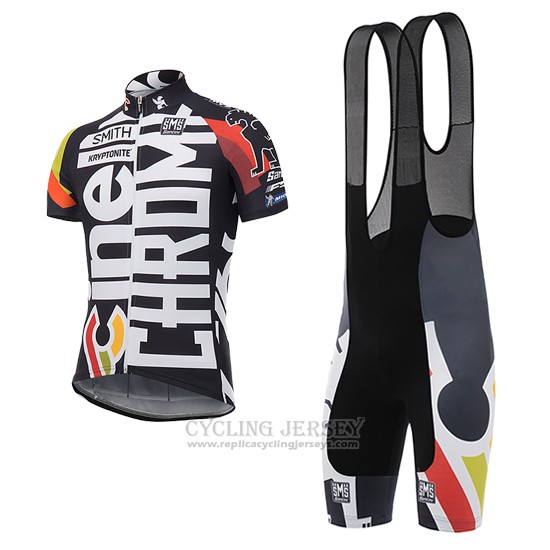 2017 Cycling Jersey Cinelli Chrome Black Short Sleeve and Bib Short