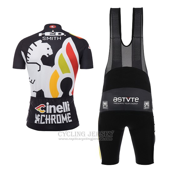 2017 Cycling Jersey Cinelli Chrome Black Short Sleeve and Bib Short