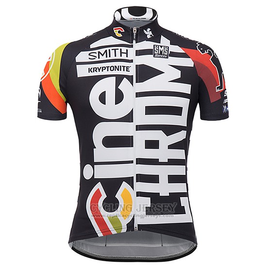 2017 Cycling Jersey Cinelli Chrome Black Short Sleeve and Bib Short