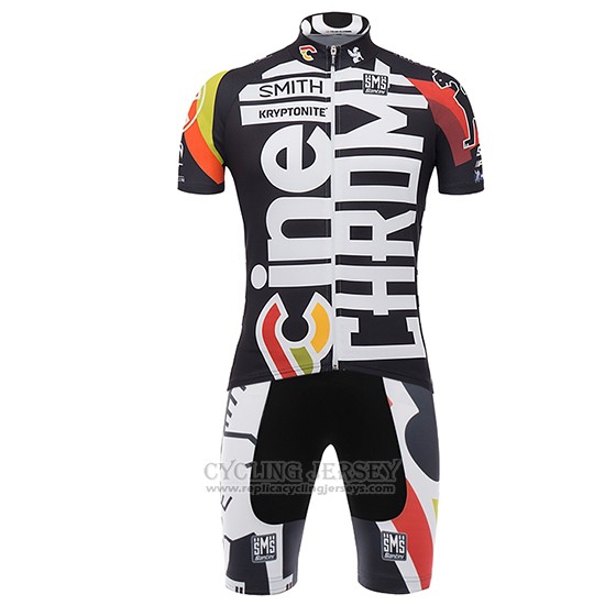 2017 Cycling Jersey Cinelli Chrome Black Short Sleeve and Bib Short
