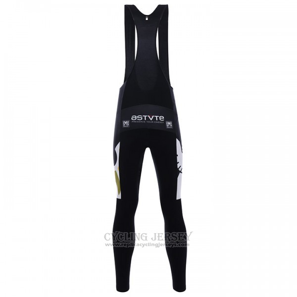2017 Cycling Jersey Cinelli Chrome Black and White Long Sleeve and Bib Tight