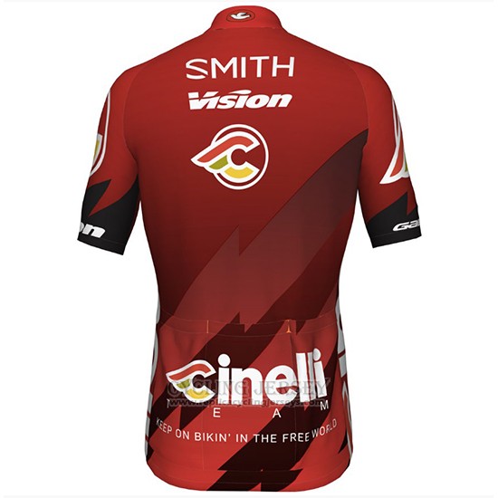 2018 Cycling Jersey Cinelli Chrome Dark and Red Short Sleeve and Bib Short