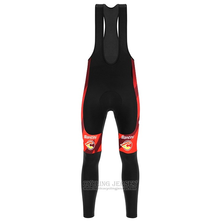 2018 Cycling Jersey Cinelli Dark Red Long Sleeve and Bib Tight