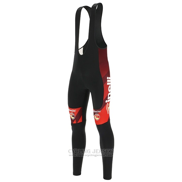 2018 Cycling Jersey Cinelli Dark Red Long Sleeve and Bib Tight