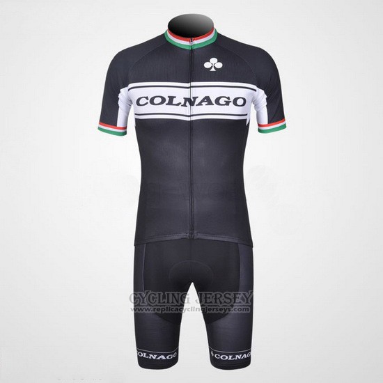 2011 Cycling Jersey Colnago White and Black Short Sleeve and Bib Short