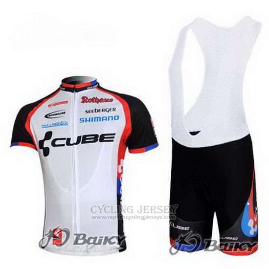 2011 Cycling Jersey Cube Black and White Short Sleeve and Bib Short