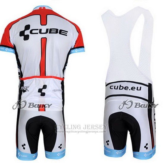 2012 Cycling Jersey Cube Black and White Short Sleeve and Bib Short