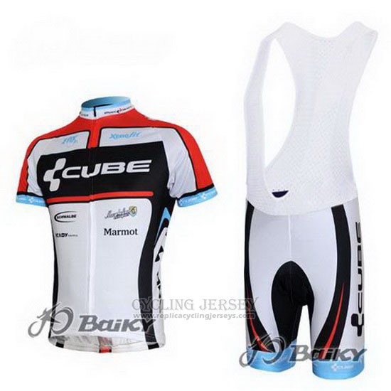 2012 Cycling Jersey Cube Black and White Short Sleeve and Bib Short