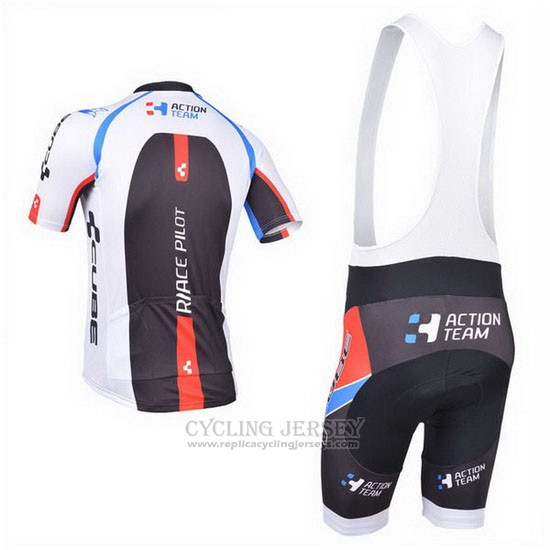 2013 Cycling Jersey Cube Black and White Short Sleeve and Bib Short