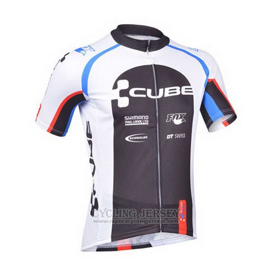 2013 Cycling Jersey Cube Black and White Short Sleeve and Bib Short