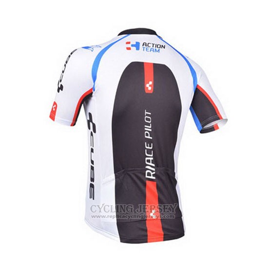 2013 Cycling Jersey Cube Black and White Short Sleeve and Bib Short