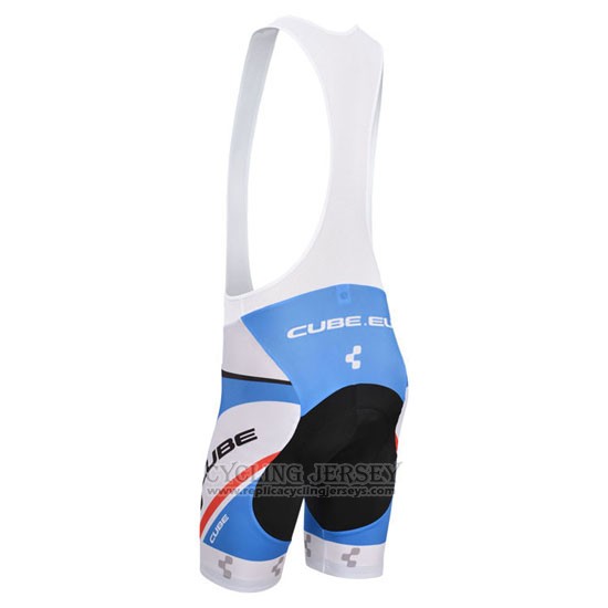 2014 Cycling Jersey Cube White and Blue Short Sleeve and Bib Short