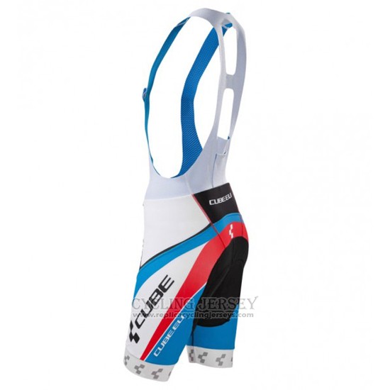 2016 Cycling Jersey Cube Blue and White Short Sleeve and Bib Short