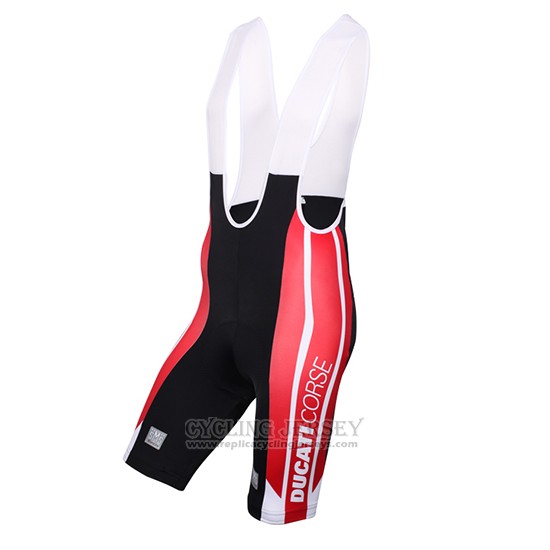 2016 Cycling Jersey Ducati White and Red Short Sleeve and Bib Short