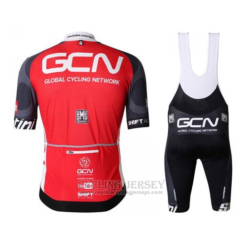 2016 Cycling Jersey GCN Black and Red Short Sleeve and Bib Short