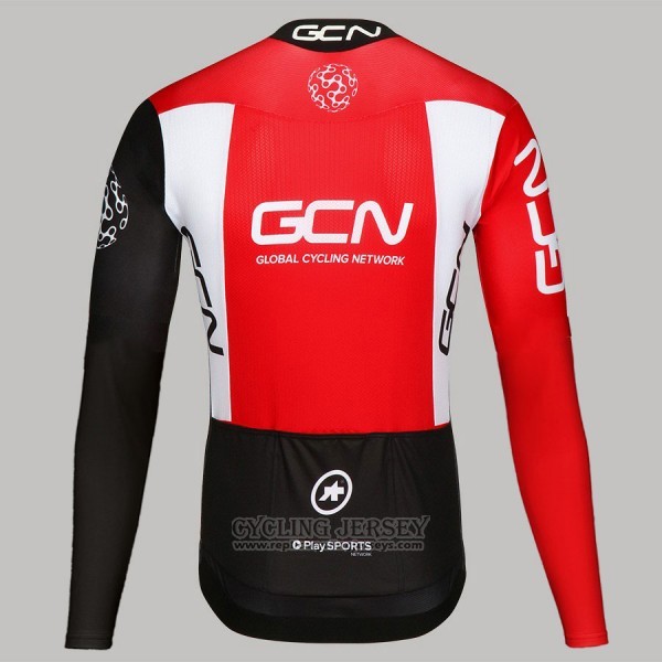 2017 Cycling Jersey GCN Black and Red Long Sleeve and Bib Tight