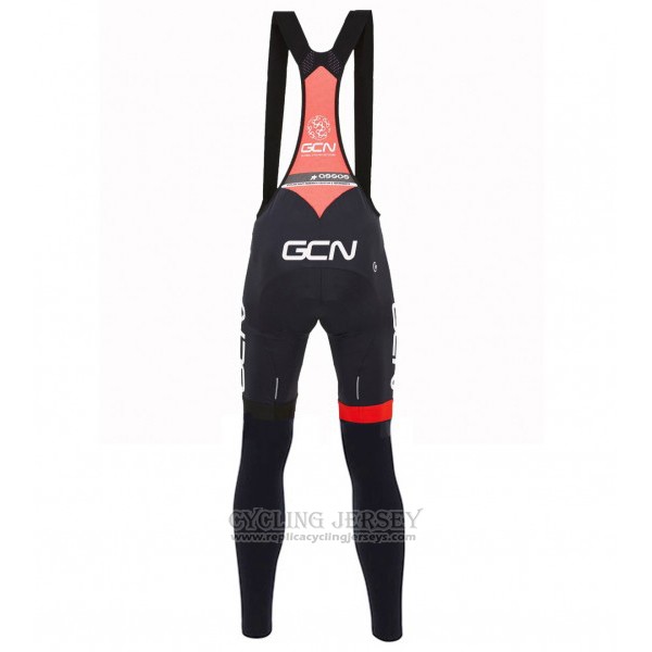 2017 Cycling Jersey GCN Black and Red Long Sleeve and Bib Tight