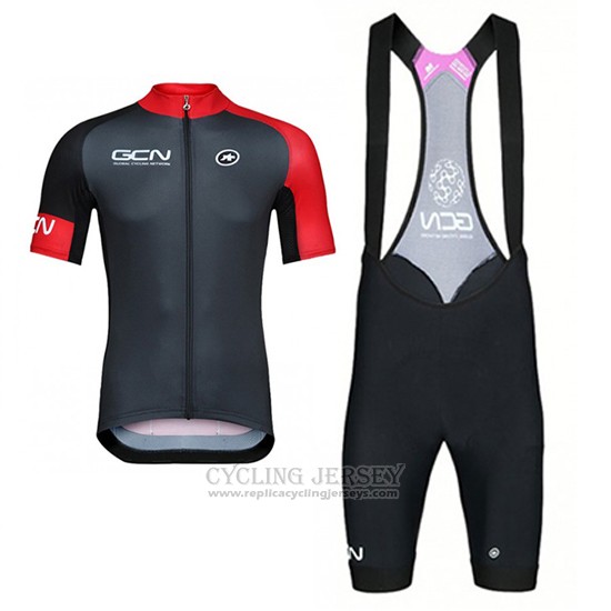 2017 Cycling Jersey GCN Black and Red Short Sleeve and Bib Short