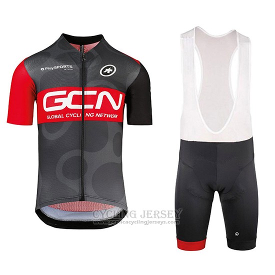 2018 Cycling Jersey GCN Black and Red Short Sleeve and Bib Short