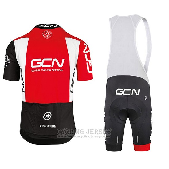 2018 Cycling Jersey GCN Black and Red Short Sleeve and Bib Short