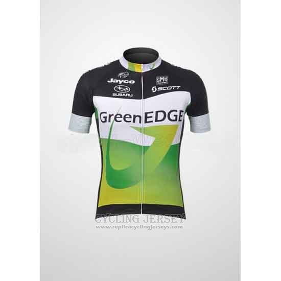 2012 Cycling Jersey GreenEDGE Black and Green Short Sleeve and Bib Short