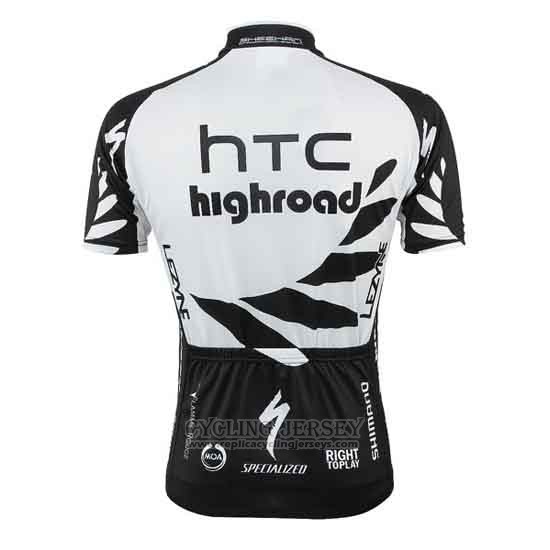 2011 Cycling Jersey HTC Highroad Black and White Short Sleeve and Bib Short