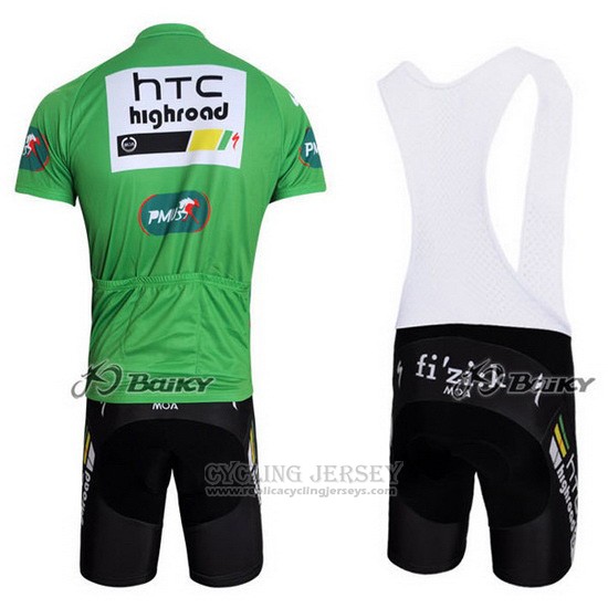 2011 Cycling Jersey HTC Highroad Green and White Short Sleeve and Bib Short