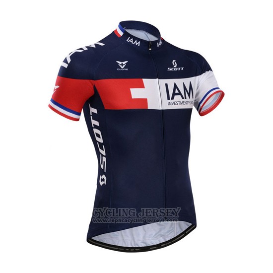 2015 Cycling Jersey IAM Blue Short Sleeve and Bib Short