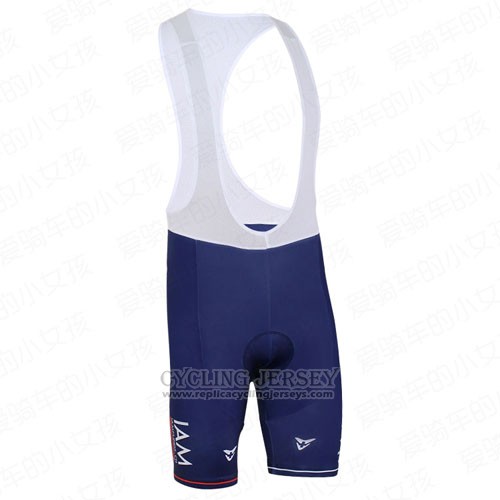 2016 Cycling Jersey IAM Red and Blue Short Sleeve and Bib Short