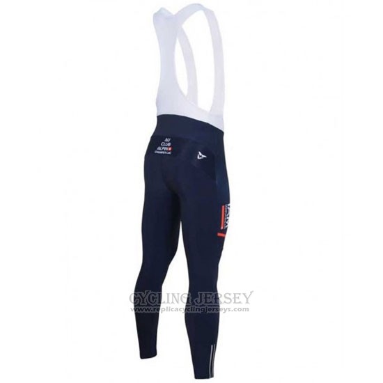 2016 Cycling Jersey IAM White and Blue Long Sleeve and Bib Tight